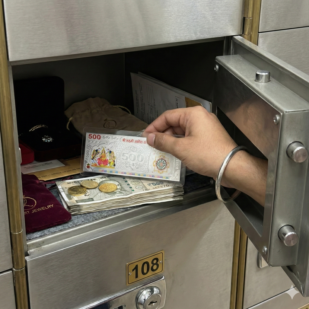 Pure Silver ₹500 Note – Lakshmi Ganesh Prosperity Edition