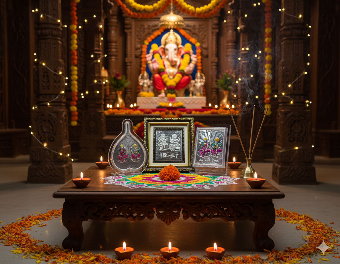 Shubh Labh Silver Collection – Lakshmi Ganesh Frames