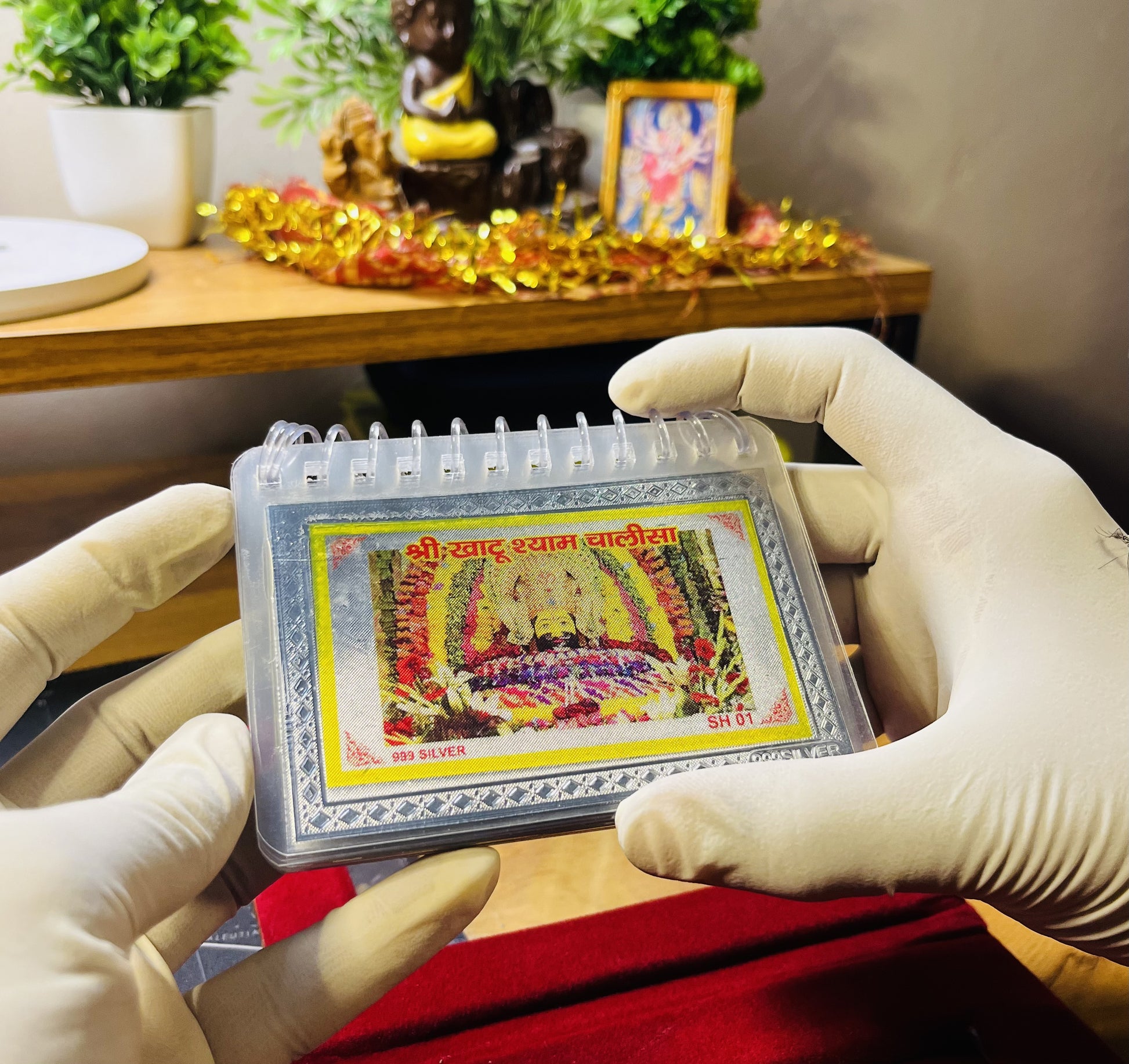 999 Pure Silver Khatu Shyam Chalisa with Aarti Book | Grace of Shyam Baba | Laati