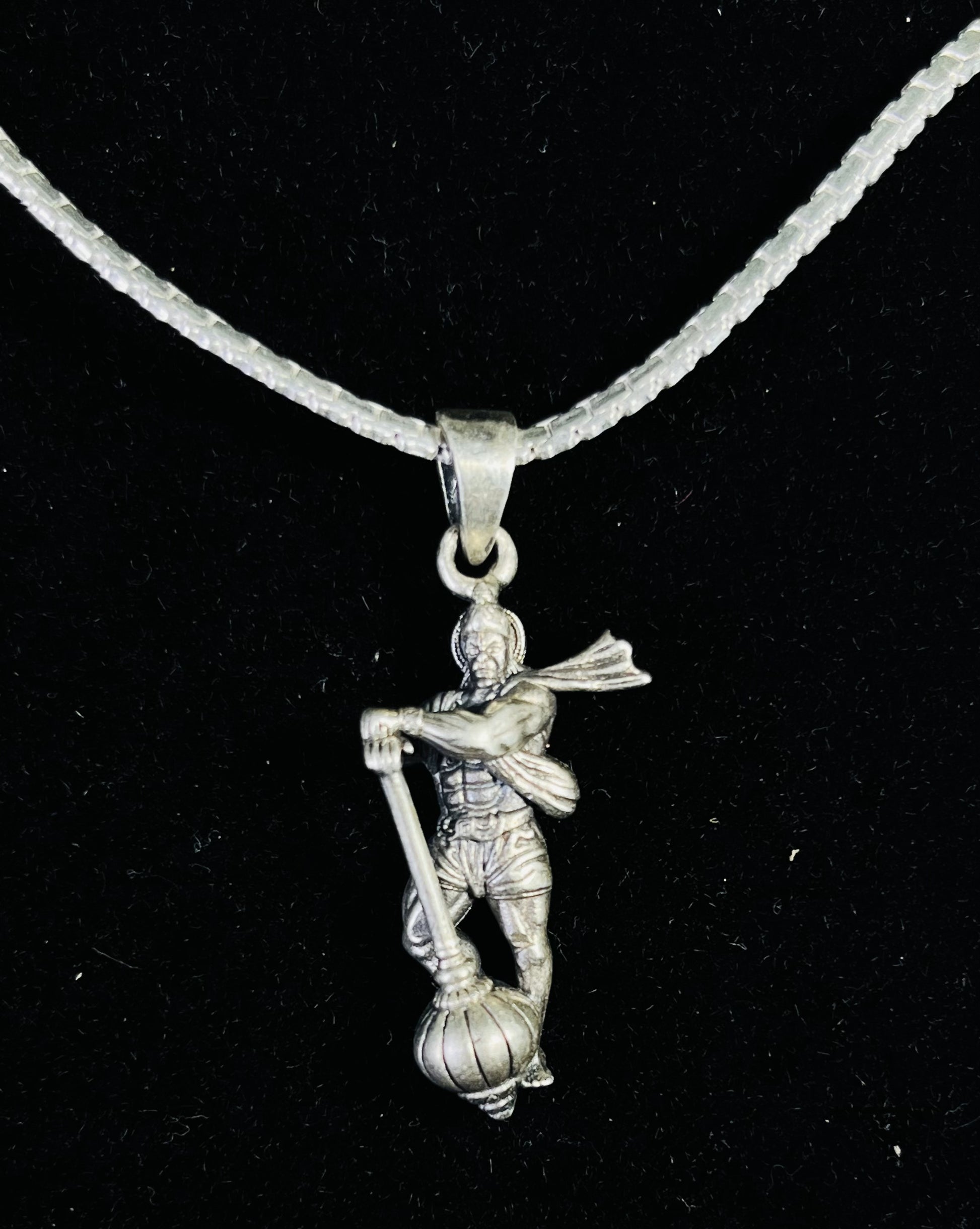 92.5 Sterling Silver Warrior Hanuman Pendant – Symbol of Strength & Protection