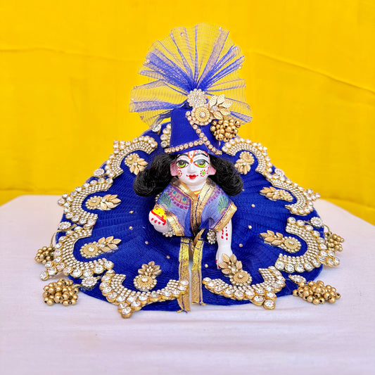 Royal Blue Heavy Laddu Gopal Dress