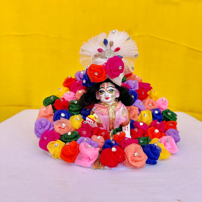 Multi Colour Flower Laddu Gopal Dress