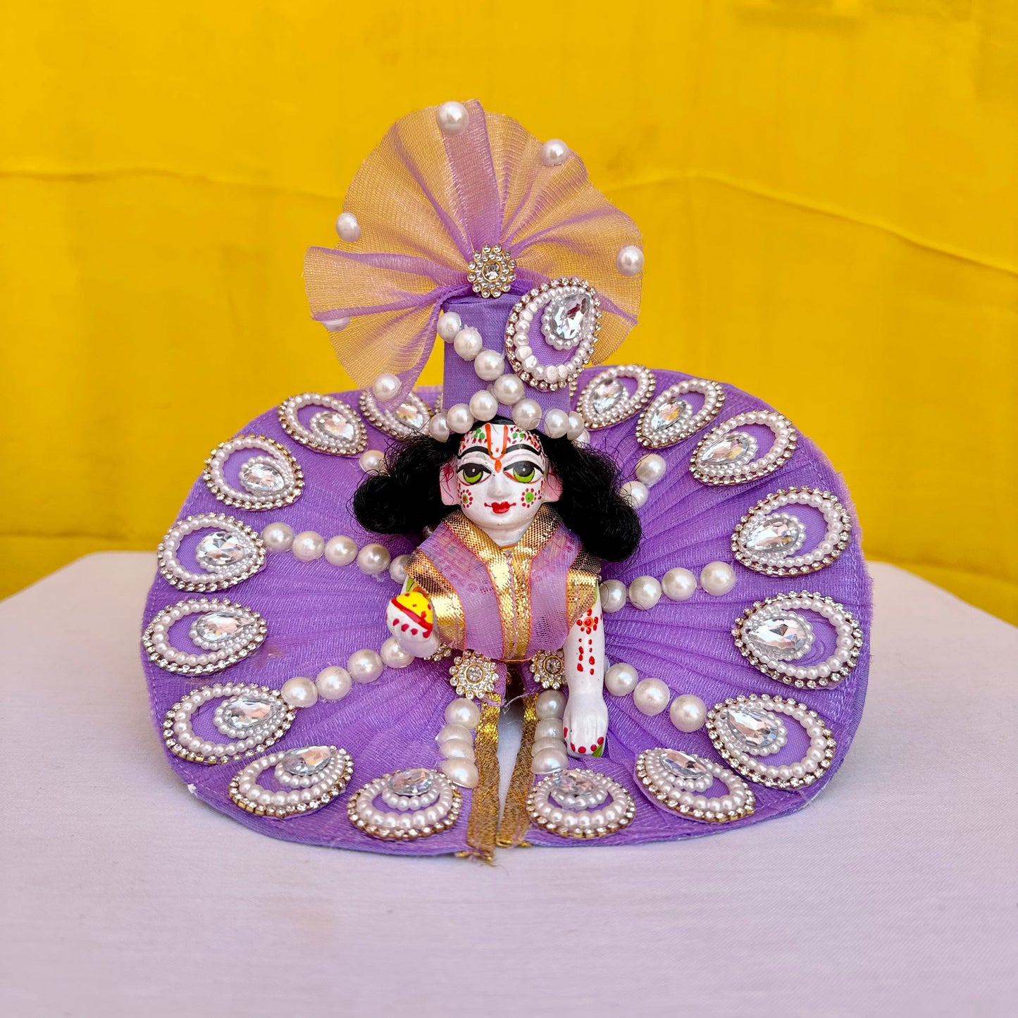 Lavender Heavy Laddu Gopal Dress