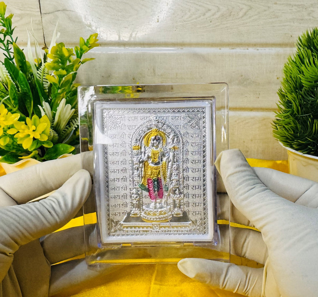 999 Silver Shree Ram Darbar Divine Frame – Encased in Crystal