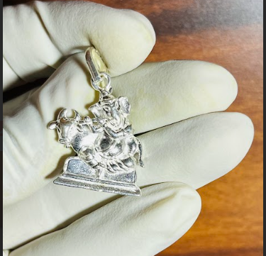 🐭 Ganpati Mushak Vahan Pendant – Pure Silver | Seated Ganesha on Mouse