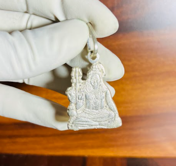 🕉️ Mahadev Meditation Pendant – Pure Silver | Seated Shiva with Trishul