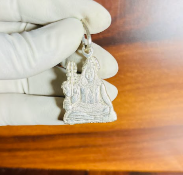 🕉️ Mahadev Meditation Pendant – Pure Silver | Seated Shiva with Trishul