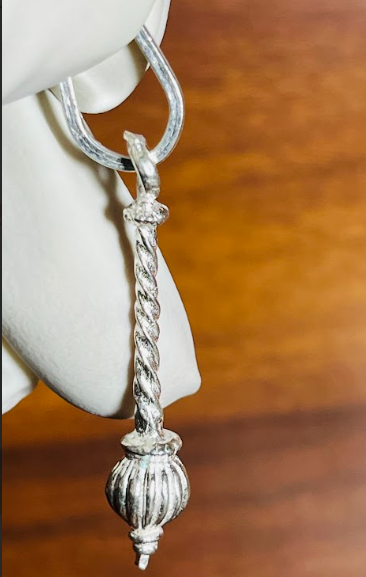 🛡️ Hanuman Gada Pendant – Pure Silver | Divine Mace of Strength & Devotion