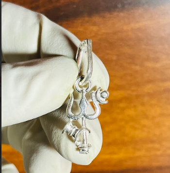 🔱 Trishul Om Damru Pendant – Pure Silver | Symbol of Shiva’s Energy & Protection