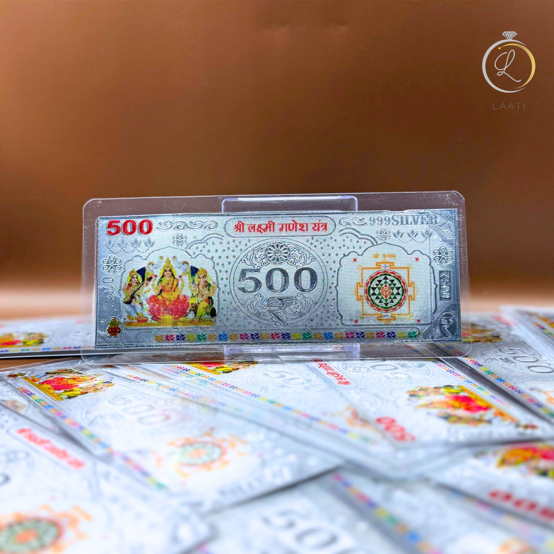 Pure Silver ₹500 Note – Lakshmi Ganesh Prosperity Edition