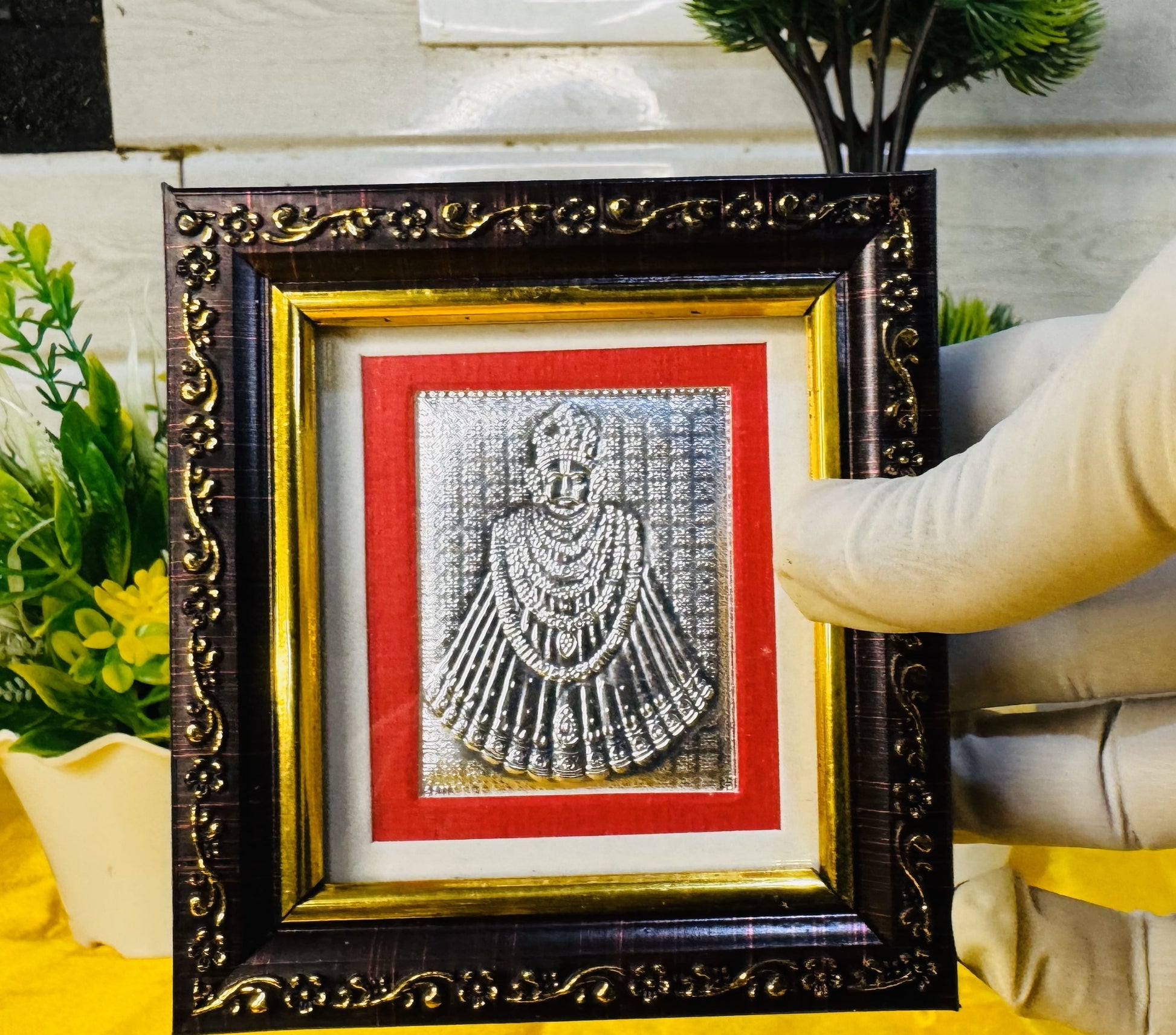 999 Silver Khatu Shyam Ji Divine Blessings Frame